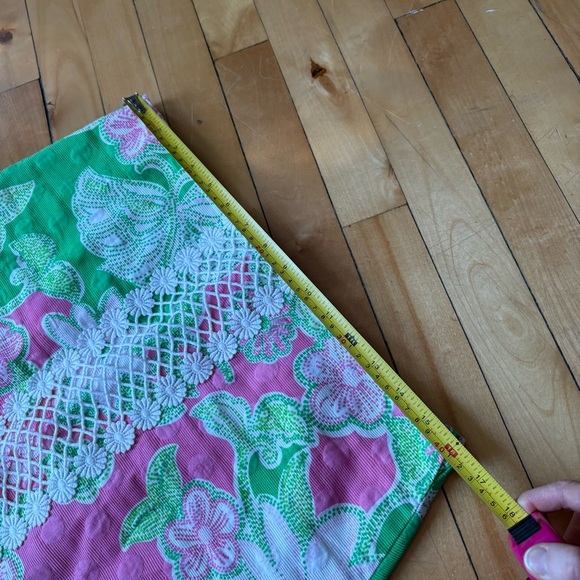 Lilly Pulitzer Sz 8 Original Cotton Tropical Pink Green Skirt - Picture 4 of 9